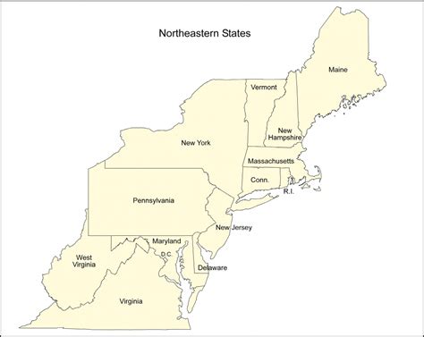 Map Of Northeast Us And Canada Northeast Us Beautiful Printable Map
