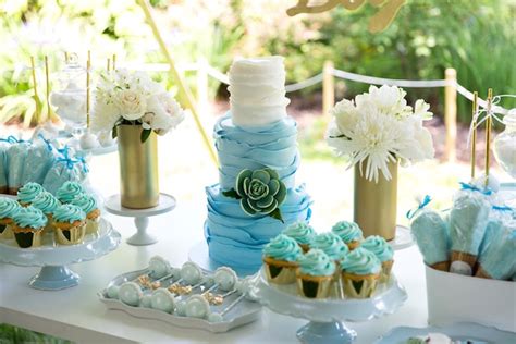 Give this ensemble your personal touch. Kara's Party Ideas Blue & Gold Baby Shower | Kara's Party ...