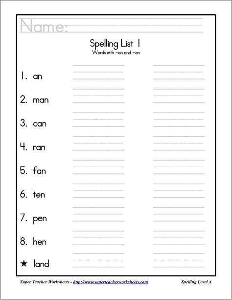 Spelling Words For Preschool Worksheets Worksheet Restiumani Resume