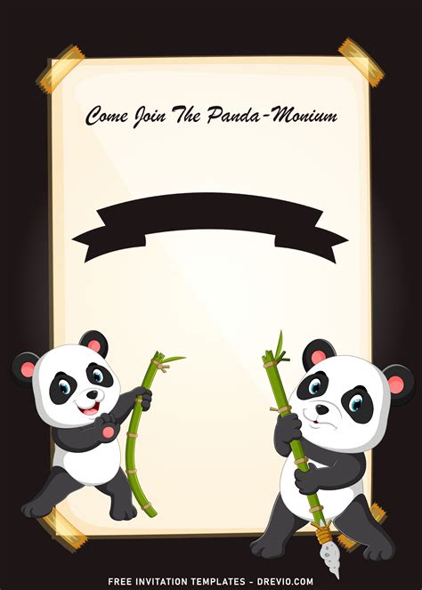Free Panda Invitations Templates Printable Templates
