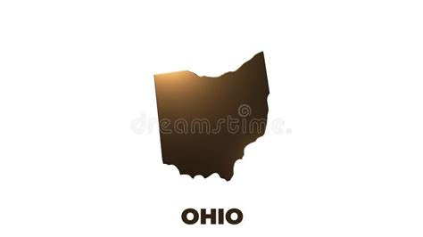 Ohio State Of The United States Of America Animated Line Location