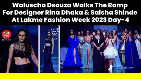 Waluscha Dsouza Walks The Ramp For Designer Rina Saisha Shinde At Lakme Fashion Week Day
