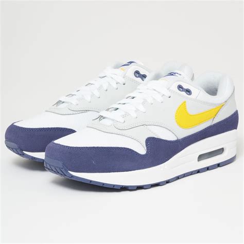 Nike Air Max 1 White Blue Recall Pure Platinum And Tour Yellow For