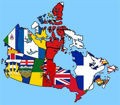 I Made A Flag Map Of The Provinces And Territories Of Canada Vexillology