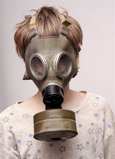 Free Boy In The Soviet Gas Mask 1 Stock Photo