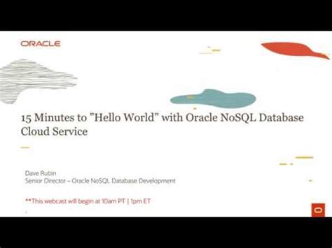 Minutes To Helloworld With Oracle Nosql Database Cloud Service Quadexcel Com