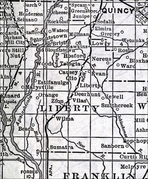 Map Of Liberty County Florida 1920