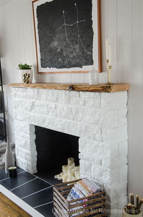 Check spelling or type a new query. Remodelaholic | DIY Stone Fireplace Update with Live Edge ...