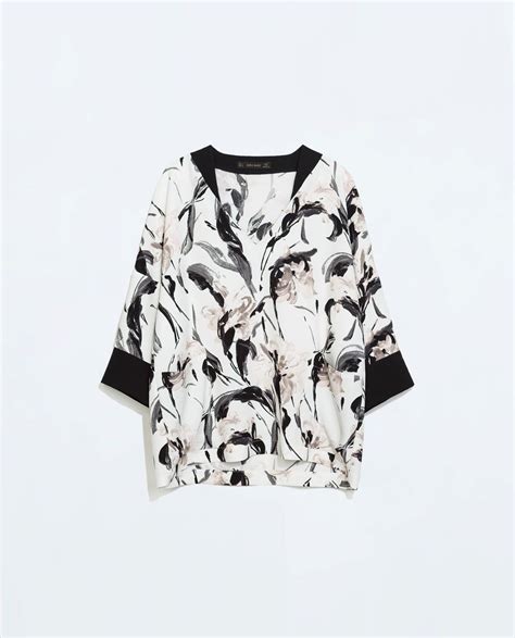 Image 5 Of Floral Print Top From Zara Zara Basic Top Tops Floral