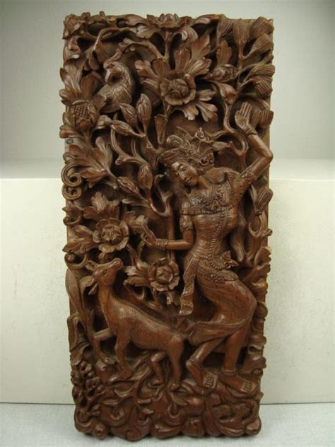 Carved Wooden Panel Bali Indonesia Catawiki