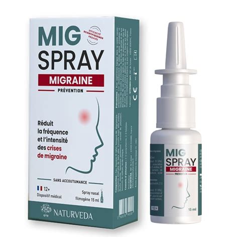 Migspray Migraine Spray Nasal 15ml Naturveda