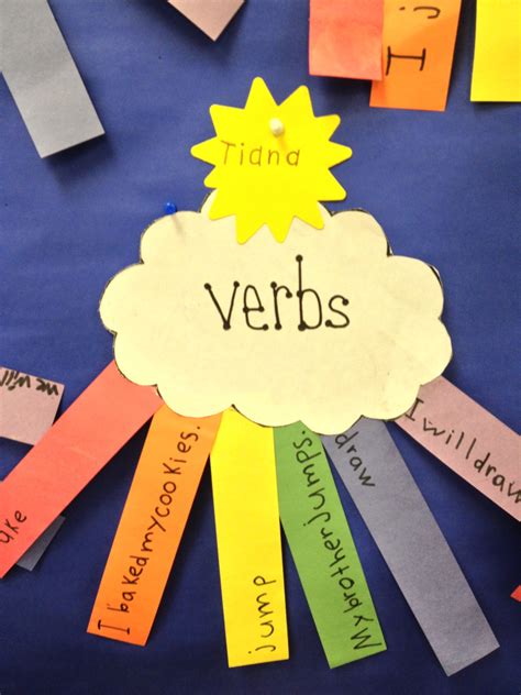 Rainbow Verbs Lets Play School Pinterest Rainbows Language