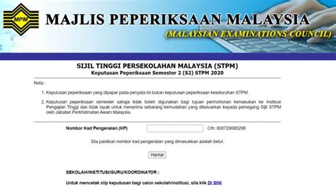 Program matrikulasi kpm (kementerian pendidikan malaysia) adalah program persediaan bagi pelajar bumiputera dan 10 % bukan bumiputera lulusan. Semakan Keputusan Peperiksaan Sijil Tinggi Pelajaran ...