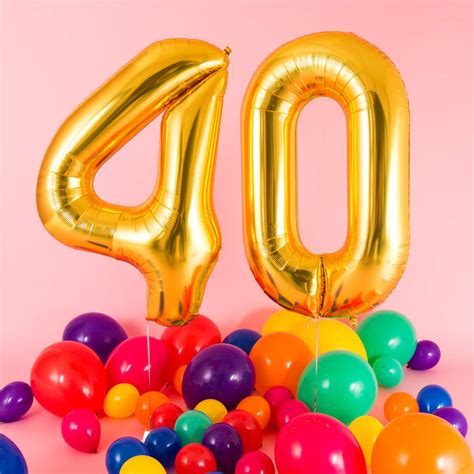Happy 40th Birthday Balloons By Bubblegum Balloons