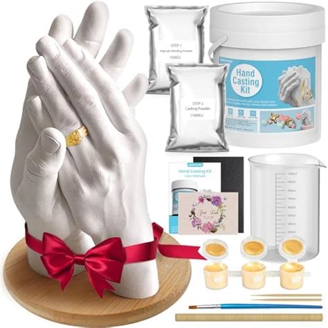 Janchun Hand Casting Kit For Couples Anniversary Wedding Ts For Him And Her Plaster Hand