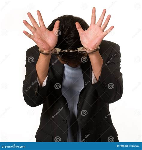 Ashamed Man In Handcuffs Royalty Free Stock Photos Image 7215308