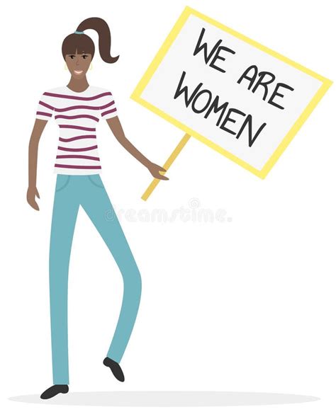 vector feminist illustration girl power poster stock vector illustration of girls empowered