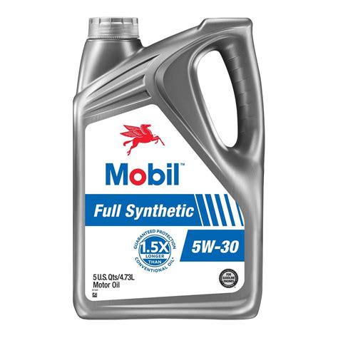 Mobil Full Synthetic Motor Oil 5w 30 5 Quart Case Of 3