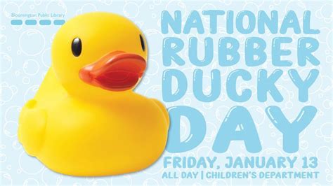 National Rubber Ducky Day Bloomington Public Library Illinois
