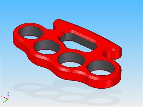 Stl File Plastic Knuckle Duster Replica 📦・3d Printing Template To