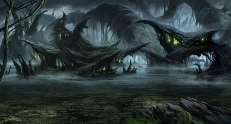 Swamp Concept Sketch For Monolith Game Olga Antonenko