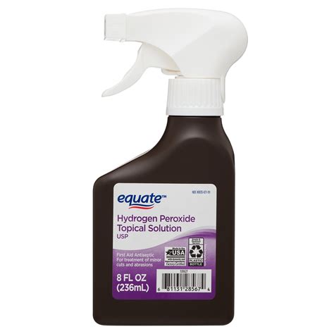Equate 3 Hydrogen Peroxide Liquid Antiseptic First Aid Pack 6 X 32