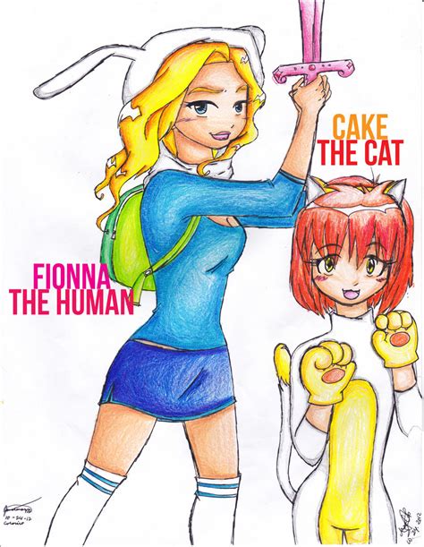 Fionna The Human And Cake The Cat By Bonjourcharlesg On DeviantArt