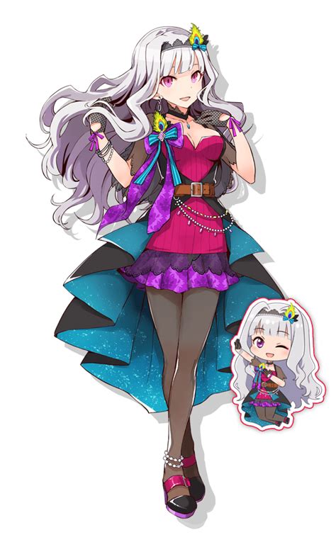 Shijou Takane Idolmaster Idolmaster Classic Idolmaster Poplinks Official Art Belt Chibi