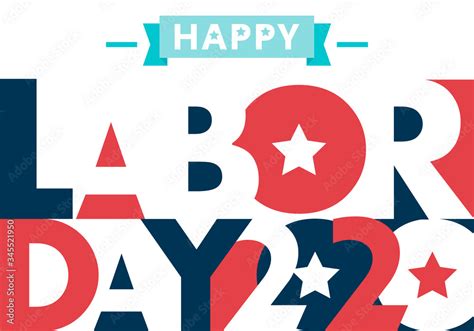Happy Labor Day Text Signs Vector Illustration For Design All In A