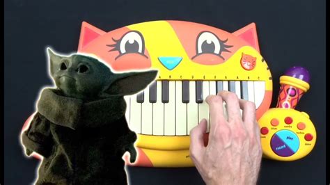 How To Play Baby Yoda Song On A Cat Piano Youtube