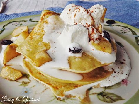 Living the Gourmet: Crepes and Apple Pie Filling | Gourmet recipes, Apple pies filling, Recipes