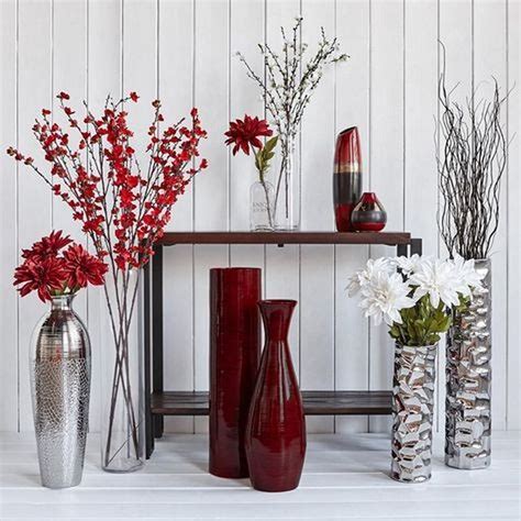 20 Classy Red Floor Vase Design To Fill Empty Space Floor Vase Decor Home Decor Vases Glass