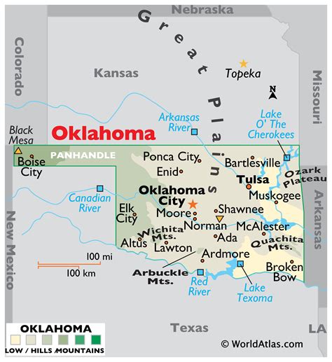 Geography Of Oklahoma World Atlas