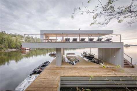 Boathouse Cibinel Architecture Tinyhomes Lakefront Living