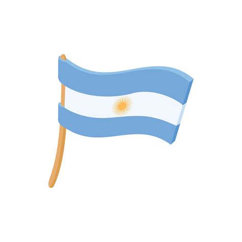 Icono De La Bandera Argentina Estilo De Dibujos Animados 14183195 Vector En Vecteezy