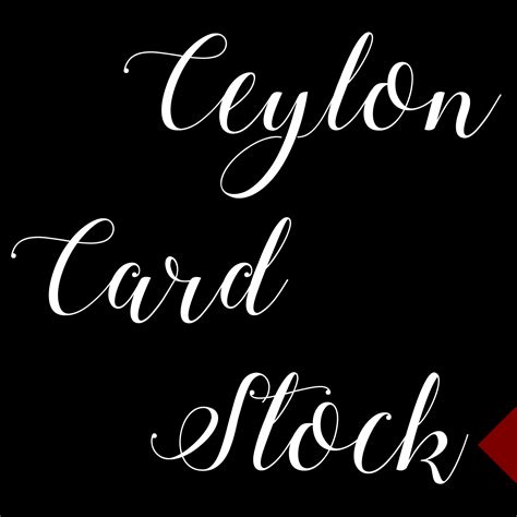 Ceylon Card Stock Home