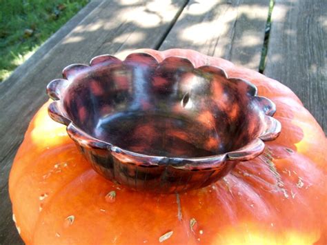 Vintage Tropical Carved Wood Bowl Etsy