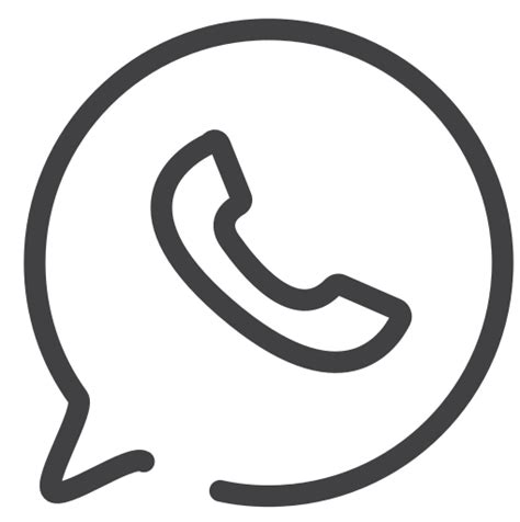 Whatsapp Icon In Line Drawn Social Media Icons