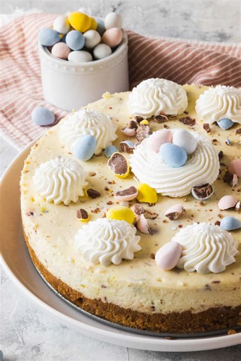 easter egg cheesecake mini egg cheesecake recipe — sugar and cloth