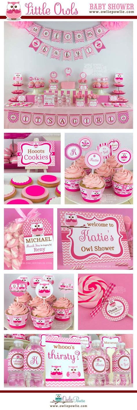 Actually if you are uncertain of where to begin with the owl baby shower diy party printables creativestationery or do not realize what you are searching for, visiting our articles may be a great. Pink Owl BABY Shower Party Printable Package & Invitation, INSTANT DOWNLOAD, You E… | Owl baby ...
