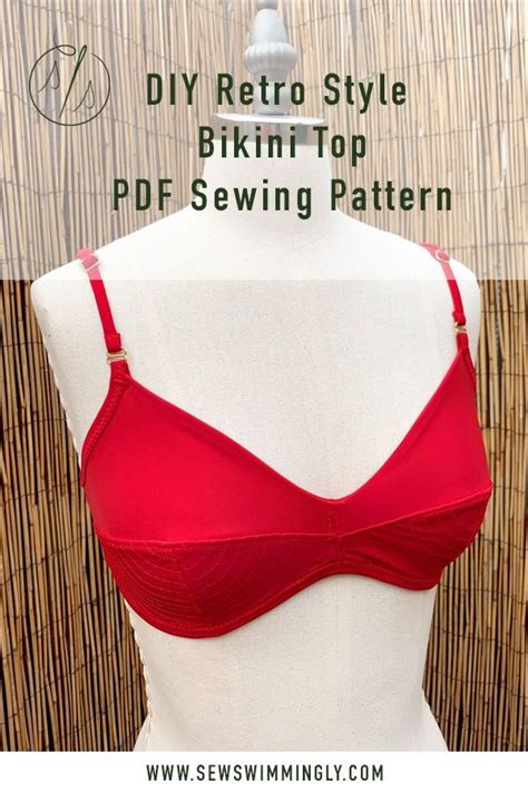DIY Padded Bikini Top Sewing Pattern Video Sewing Tutorial Sew
