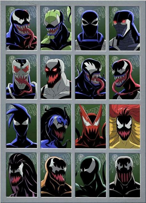 Many Faces Of Symbiotes Symbiotes Marvel Marvel Spiderman Marvel Dc