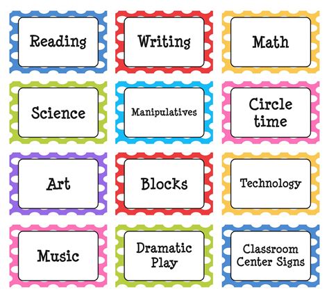 Free Printable Classroom Center Signs Images And Photos Finder