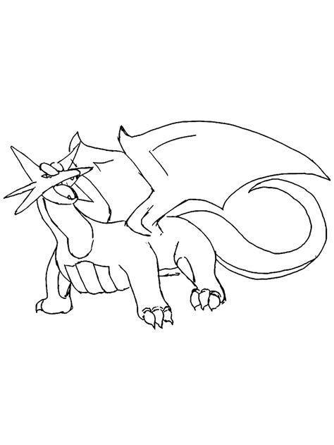 Salamence Pokemon Coloring Pages