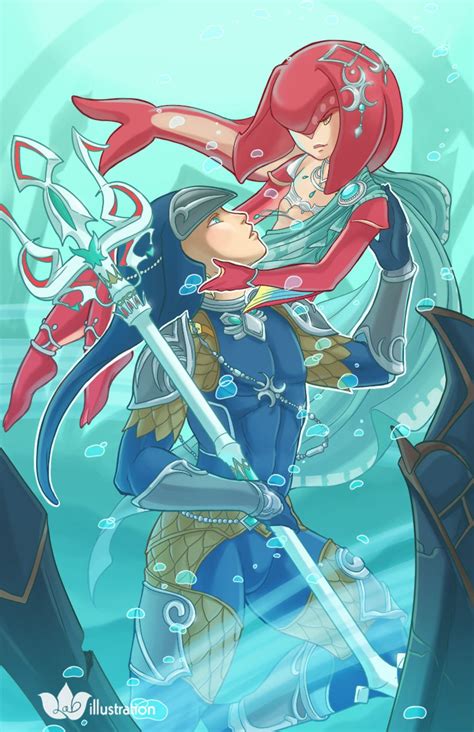 Mipha And Link Breath Of The Wild Art Print Etsy Singapore