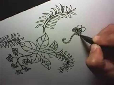 gambar sketsa bunga simpel