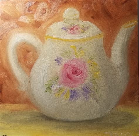 Porcelain Teapot 6 X 6 Original Oil Paintings Oil Etsy In 2022 Tea
