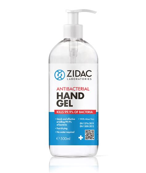 Zidac 70 Alcohol Antibacterial Hand Gel Standard 500ml Zidac