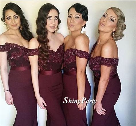 Sweetheart Neck Off Shoulder Maroon Lace Prom Dress Maroon Lace