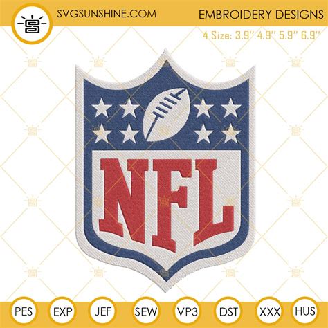 Nfl Logo Embroidery Designs Football Embroidery Files